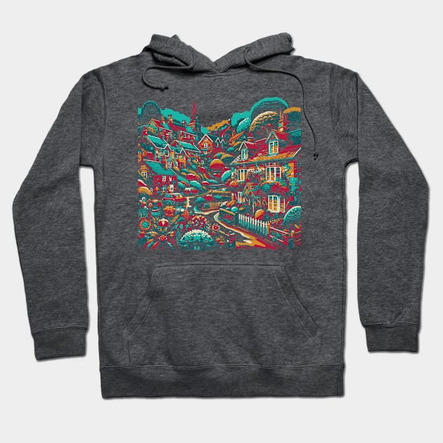 Swirling Village Hoodie by JSnipe